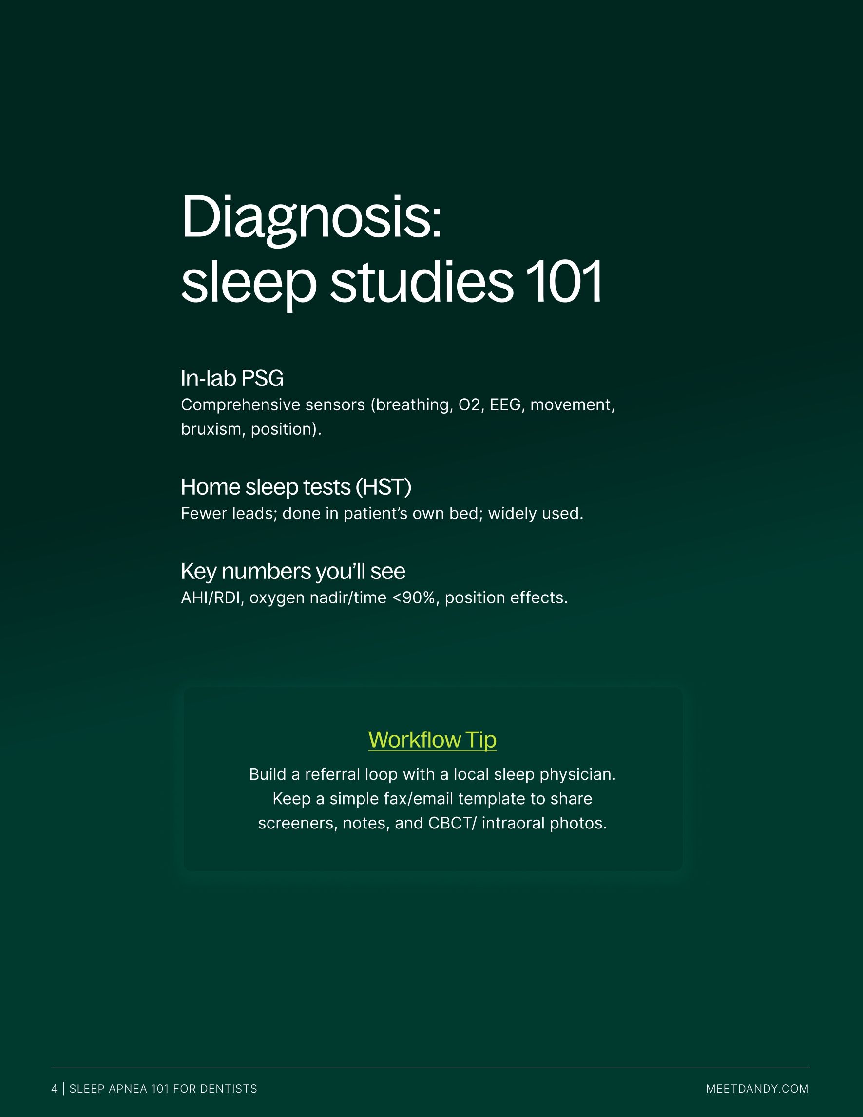 Sleep apnea 101 for dentists