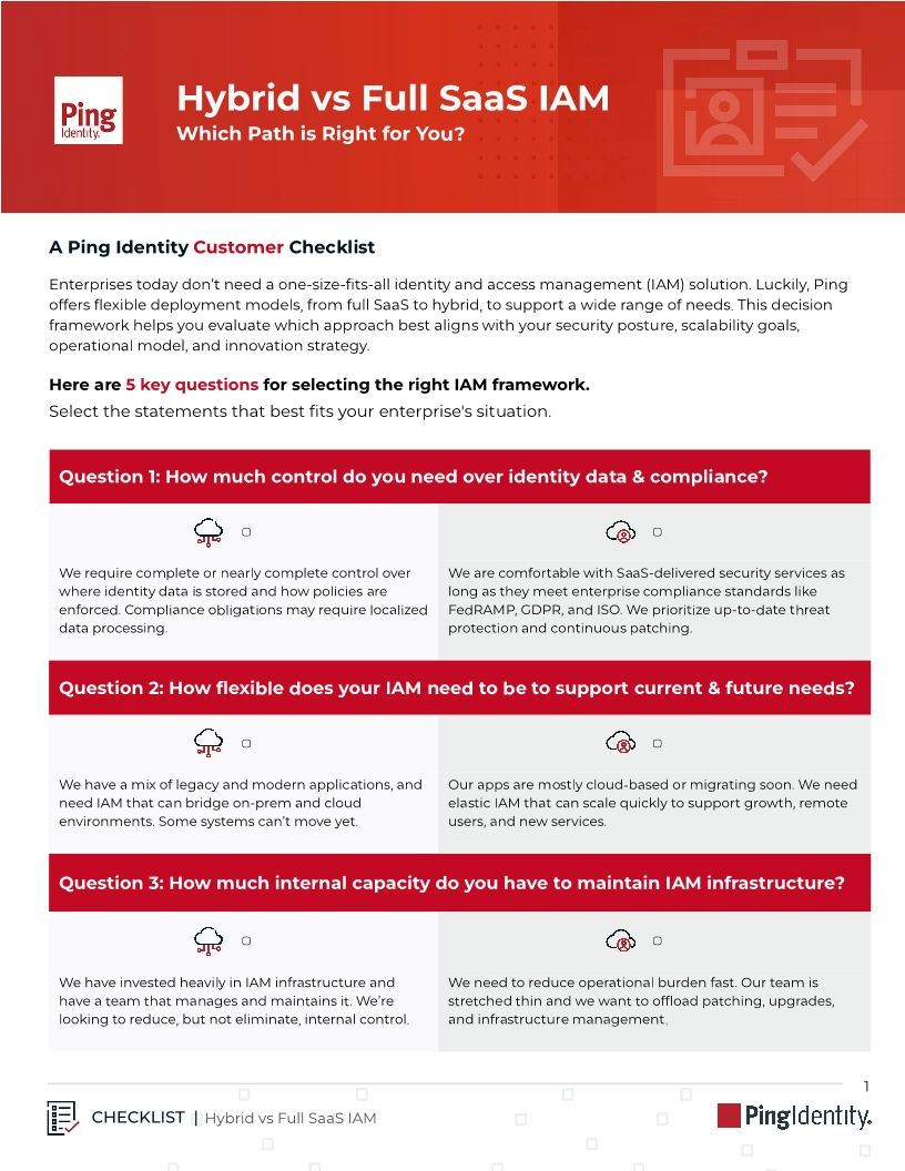 Hybrid vs Full SaaS IAM