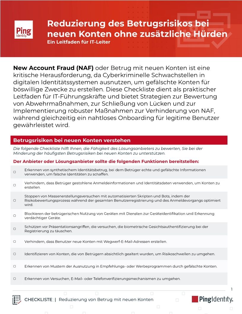 Reduzierung des Betrugsrisikos bei neuen Konten ohne zusätzliche Hürden: Ein Leitfaden für IT-Leiter