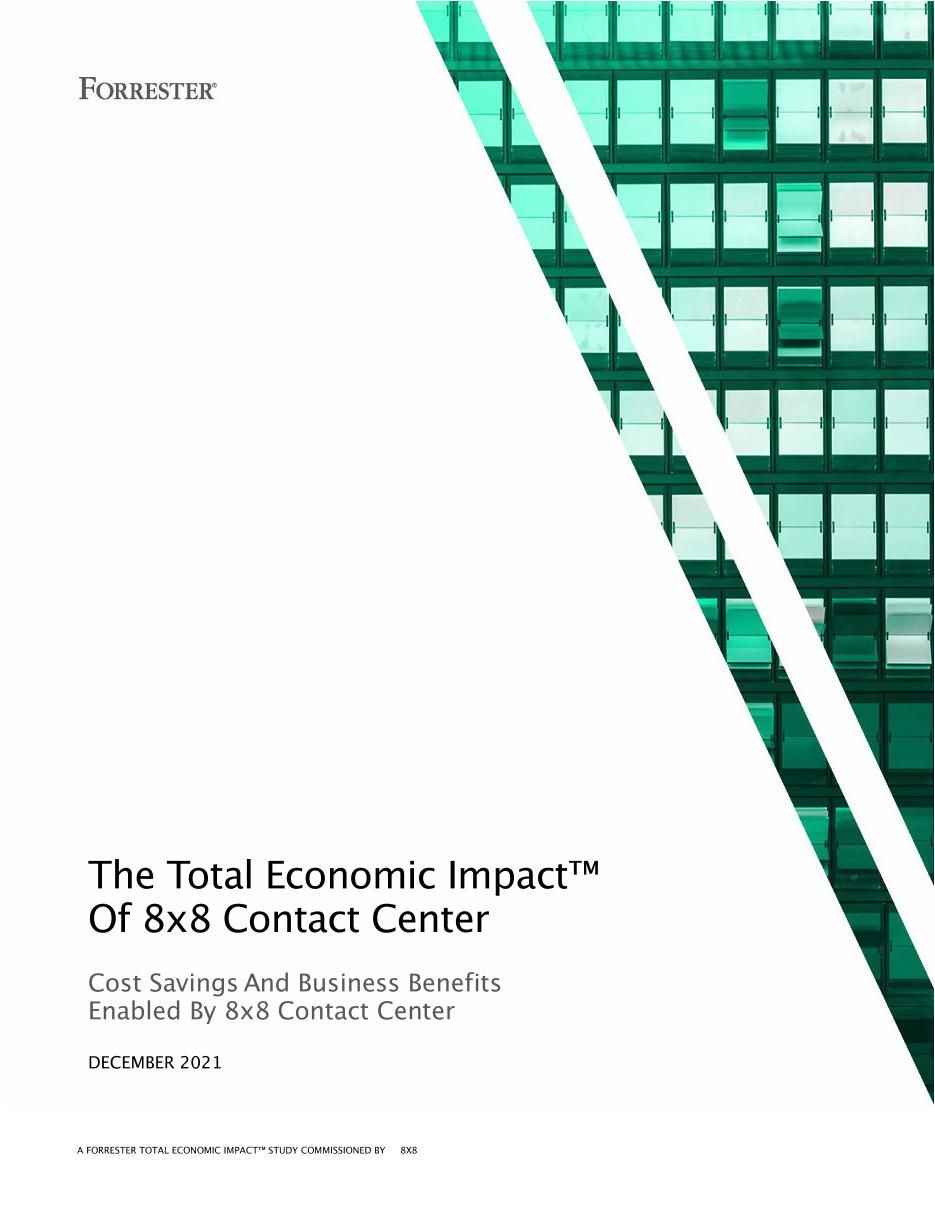 Forrester Total Economic Impact/8x8 Contact Center title