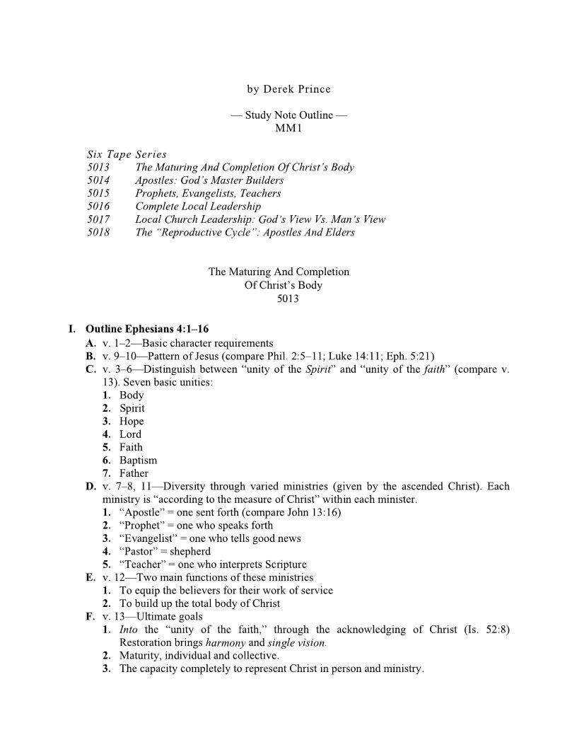 Five Main Ministries