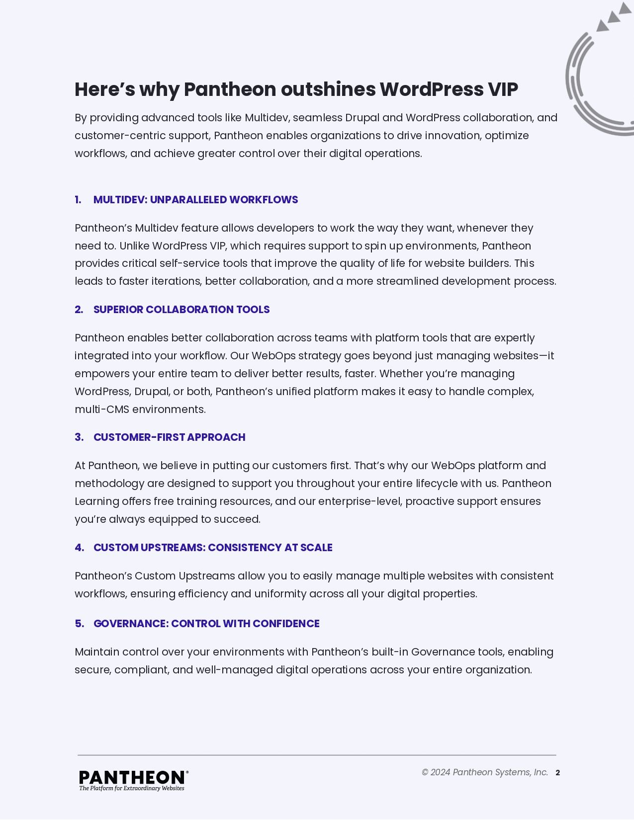 Pantheon vs. WordPress VIP