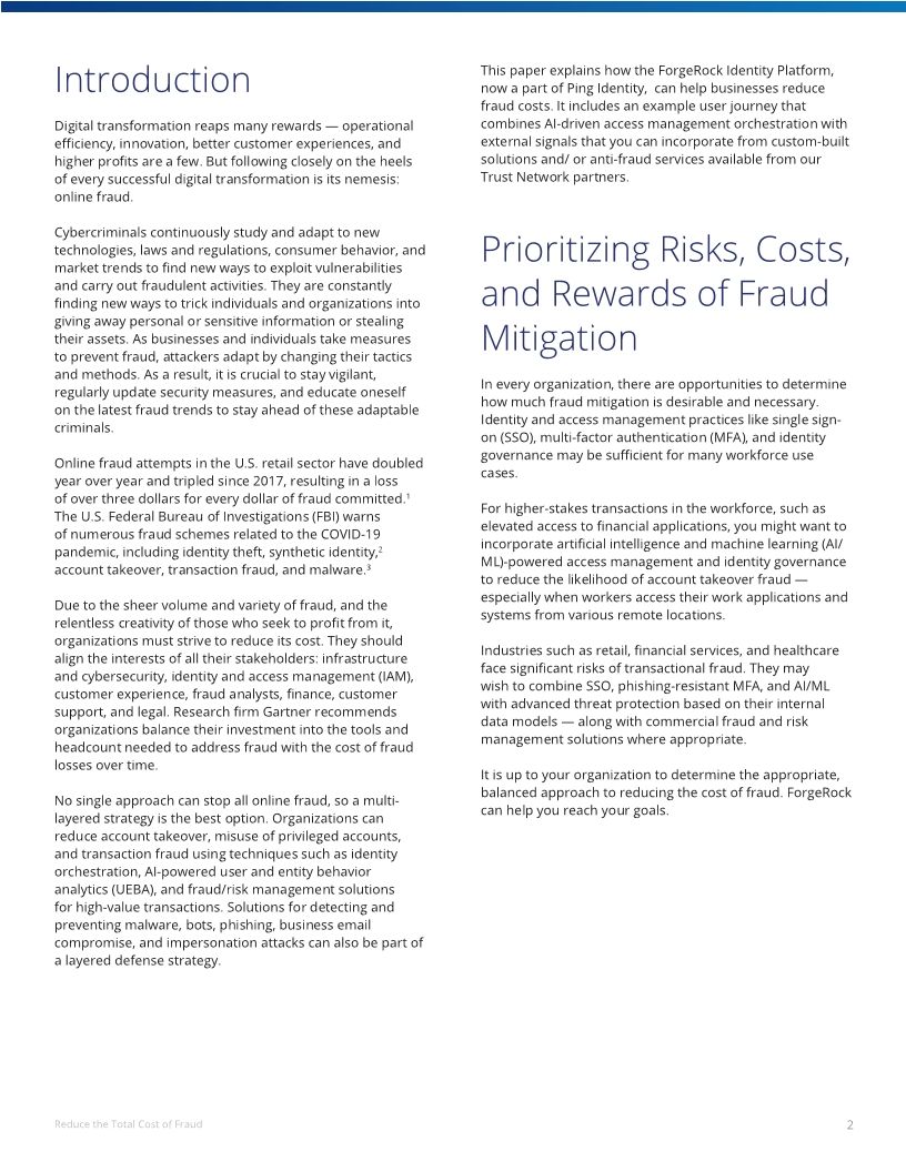 Reduce the Total Cost of Fraud
