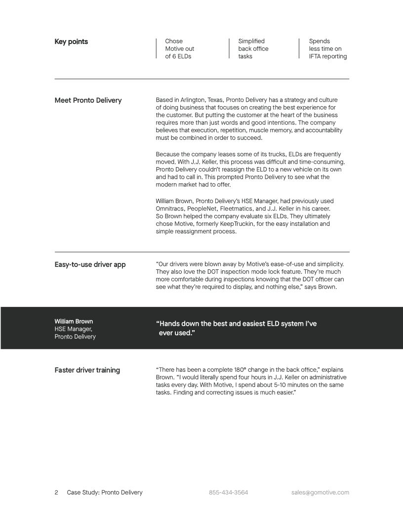 Pronto Delivery Case Study