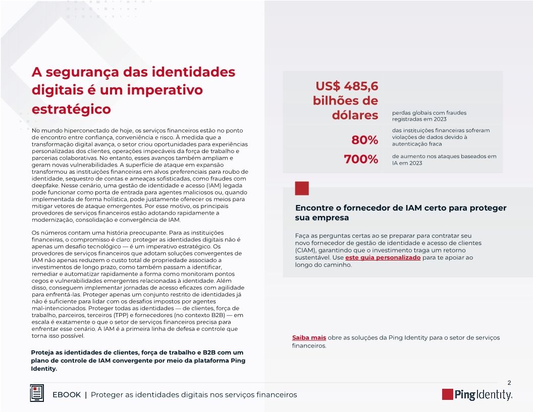 Proteger as identidades digitais nos serviços financeiros