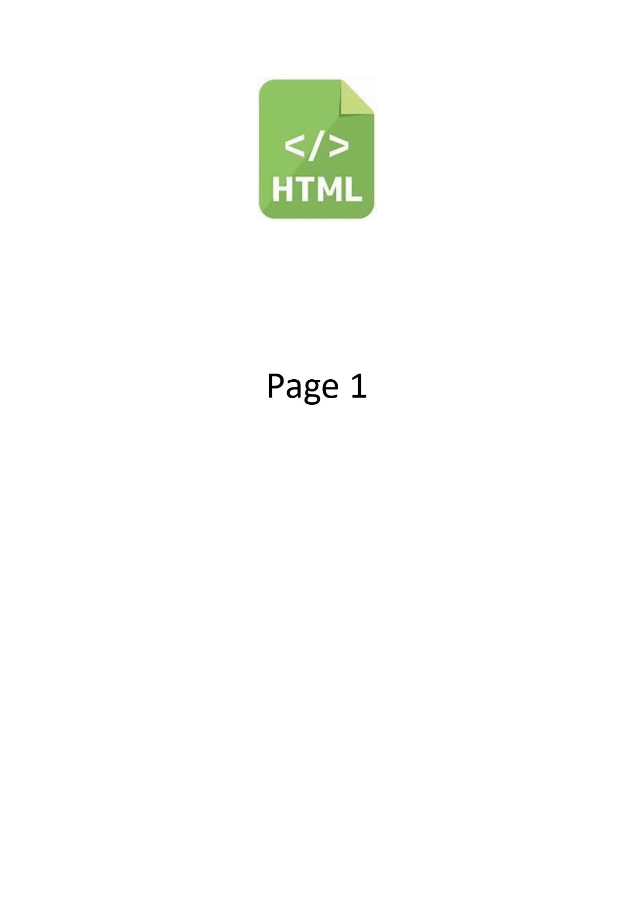 HTML 101