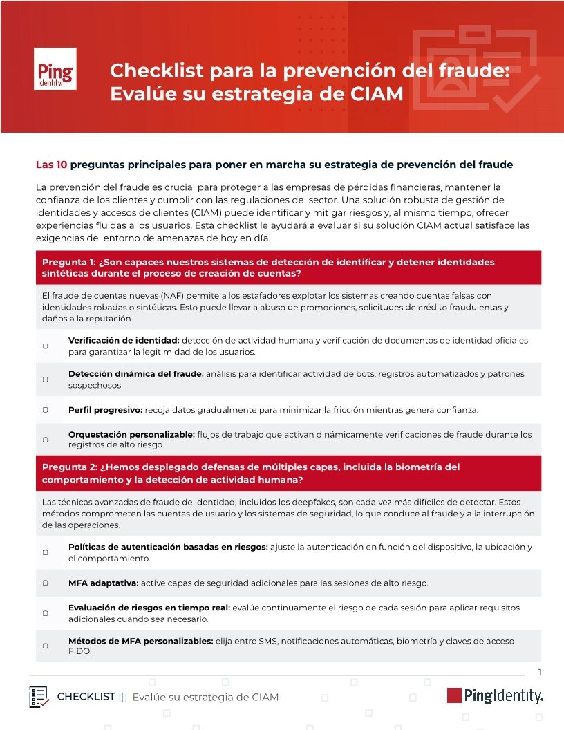 Checklist para la prevenci&oacute;n del fraude: eval&uacute;e su estrategia de CIAM