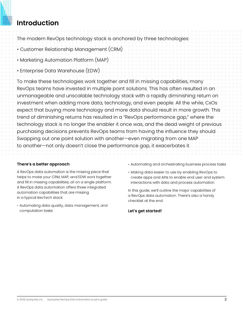 RevOps Data Automation buyer's guide