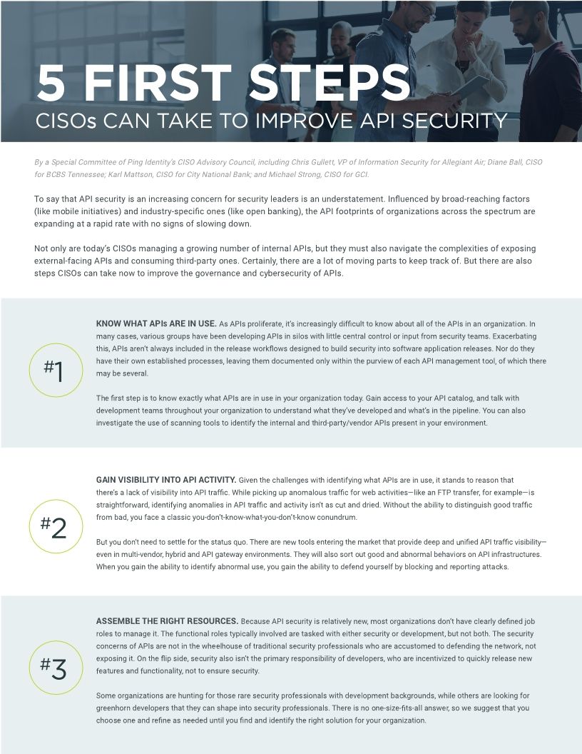 5 Steps CISOs Can Take to Improve API Security