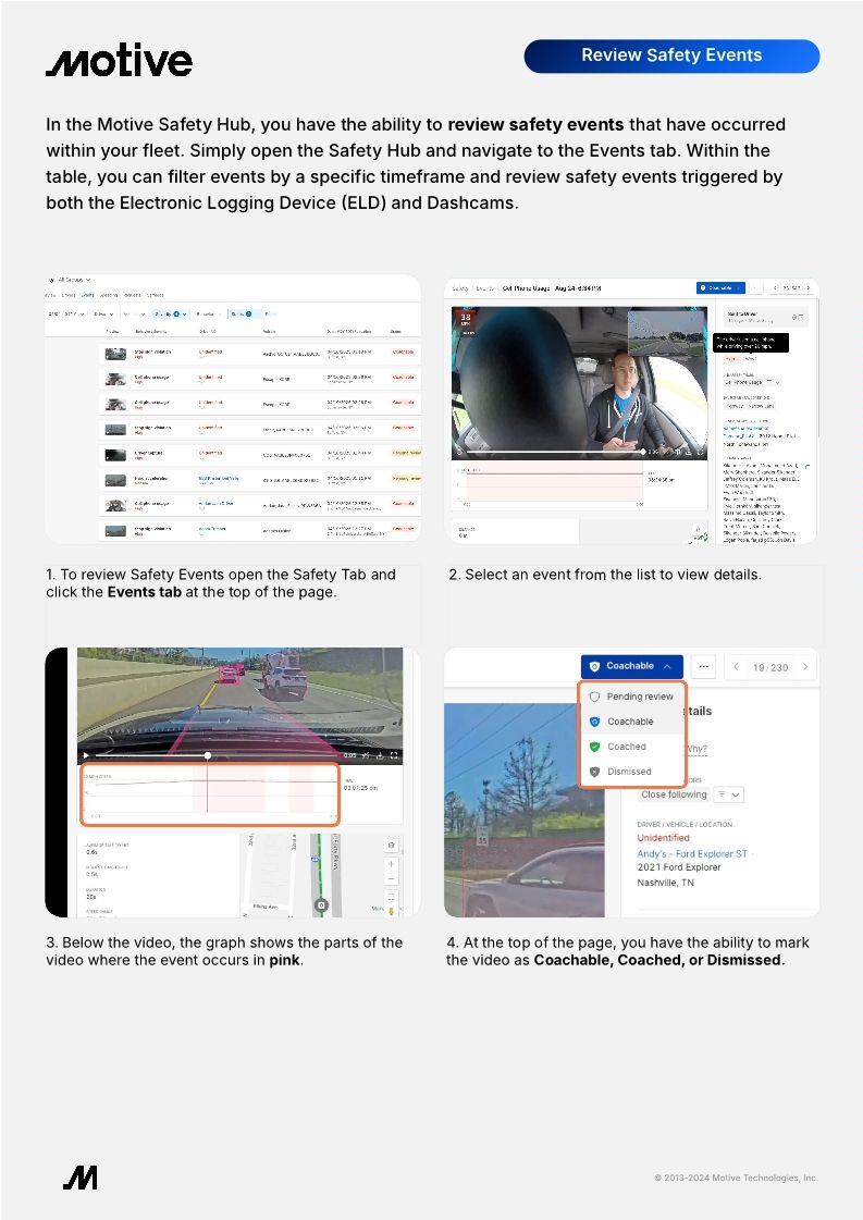 Review Safety Events QRG