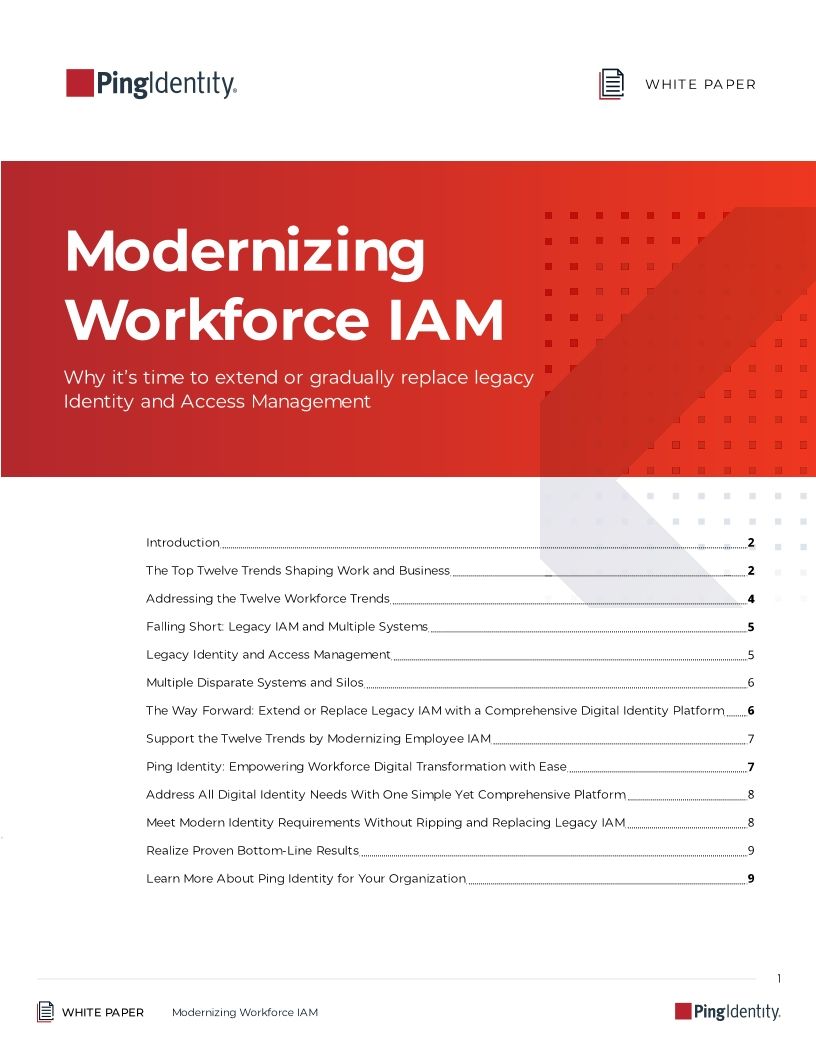 Modernizing Workforce IAM