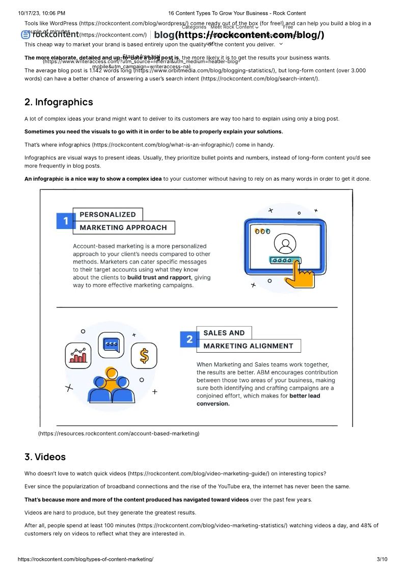 16 Content Types To Grow Your Business
