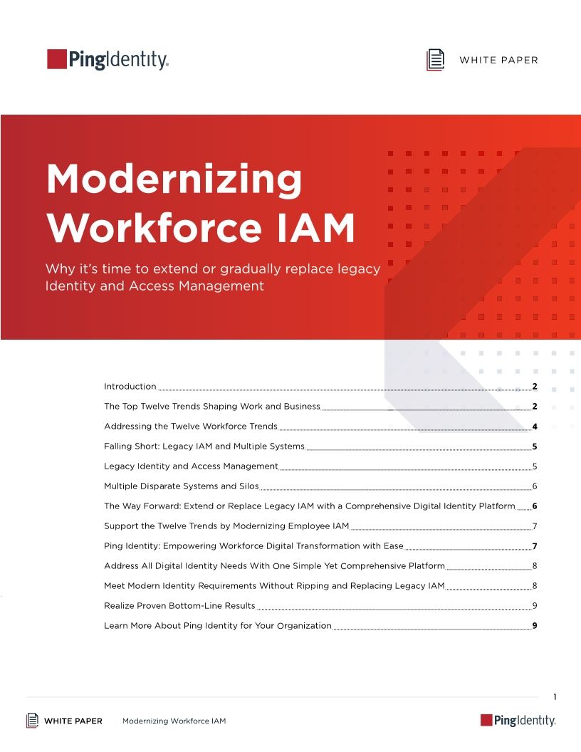 Modernizing Workforce IAM