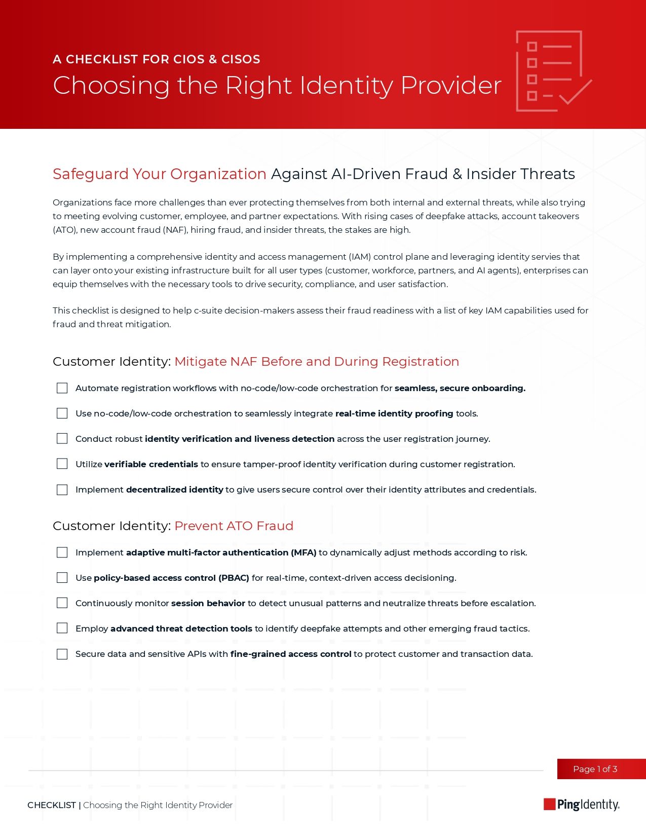 Fraud & Threat Prevention: A Checklist for CIOs & CISOs