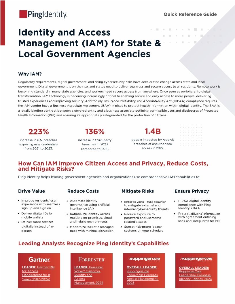 Identity and Access Management (IAM) for State and Local Government Agencies