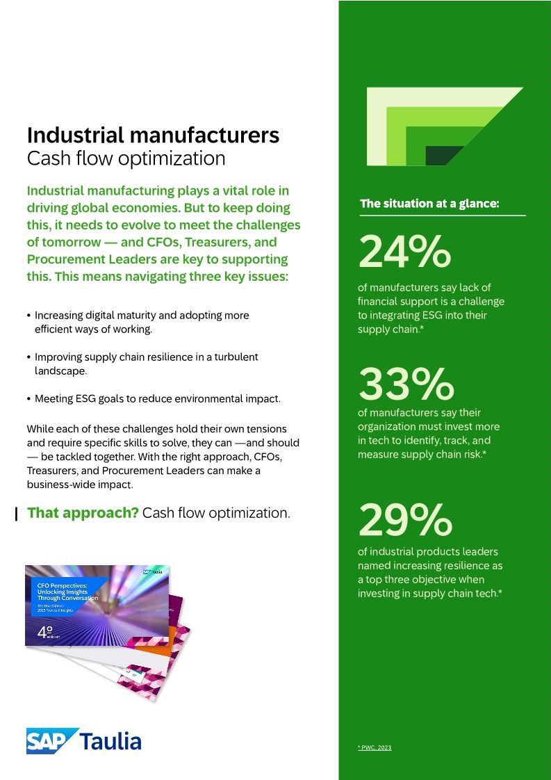 Taulia in the Manufacturing sector datasheet