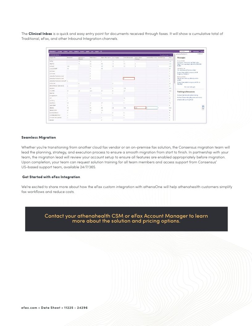 Streamline Communications with eFax® Integration with athenaOne®