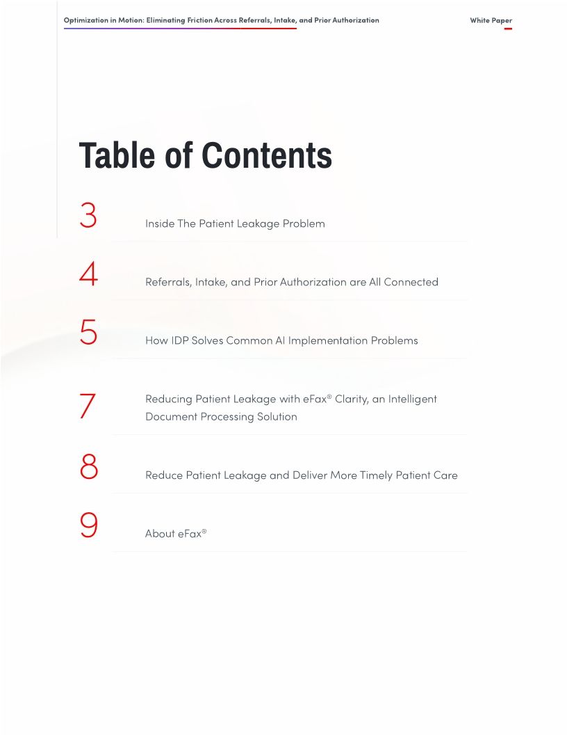 Optimization in Motion: Eliminating Friction Across Referrals, Intake, and Prior Authorization