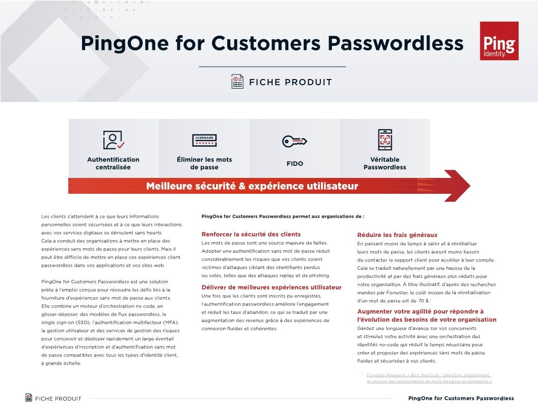 PingOne for Customers Passwordless