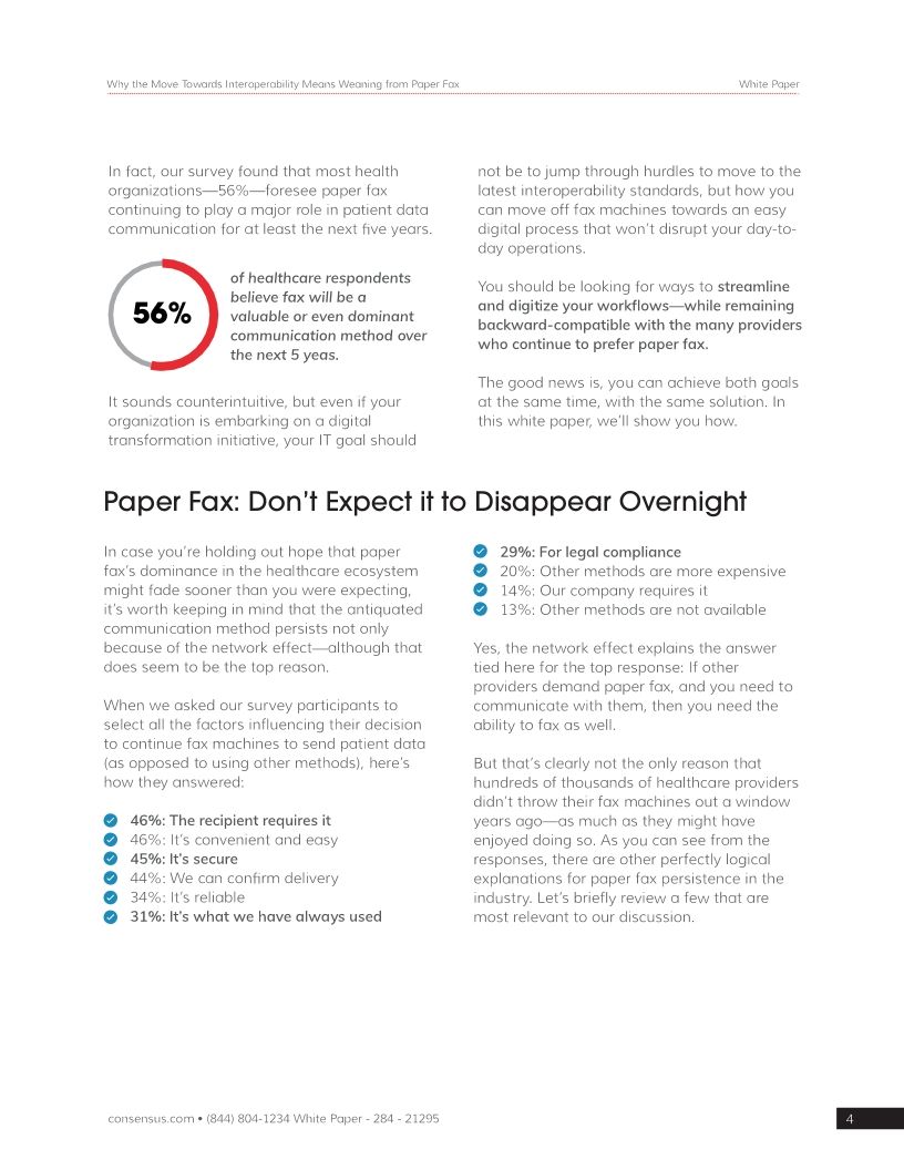 Why the Move Towards Interoperability Means Weaning from Paper Fax