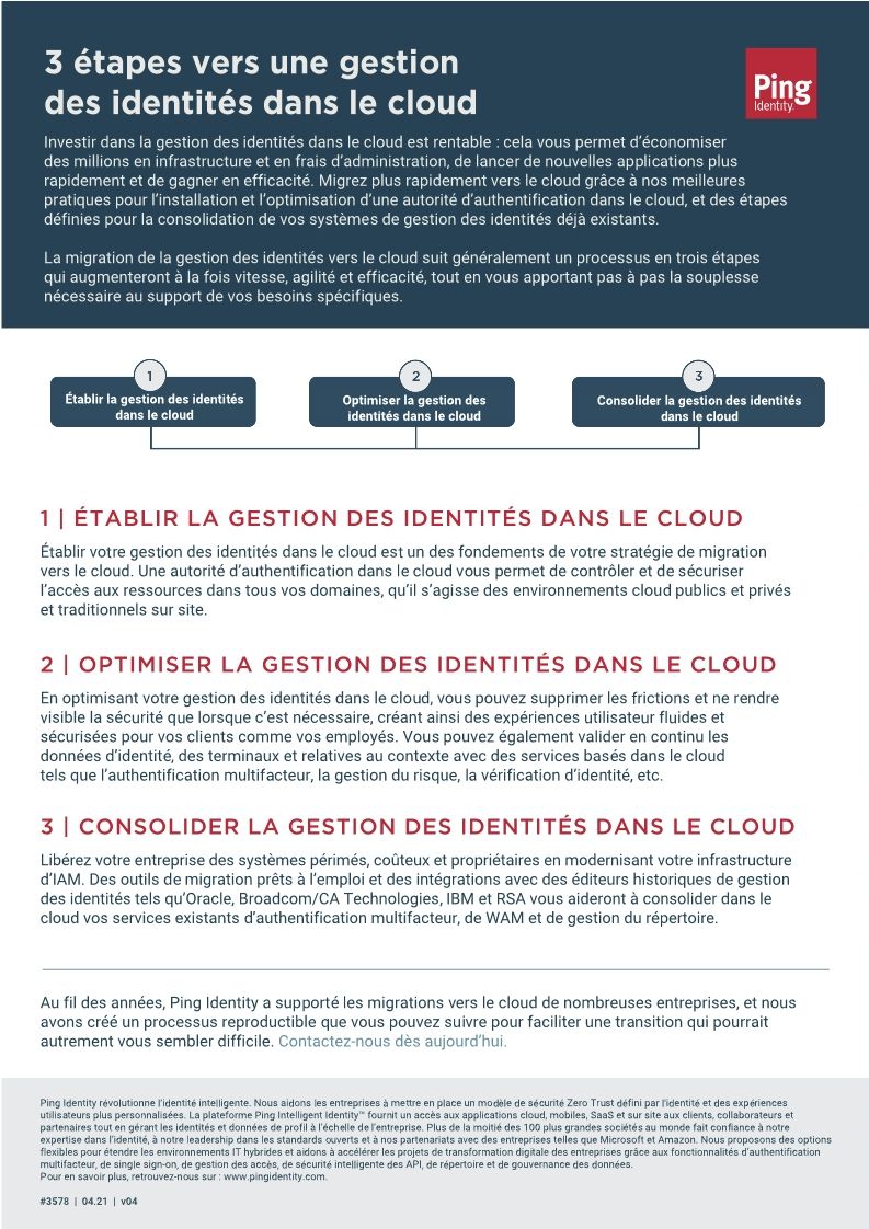 3 étapes vers une gestion des identités dans le cloud