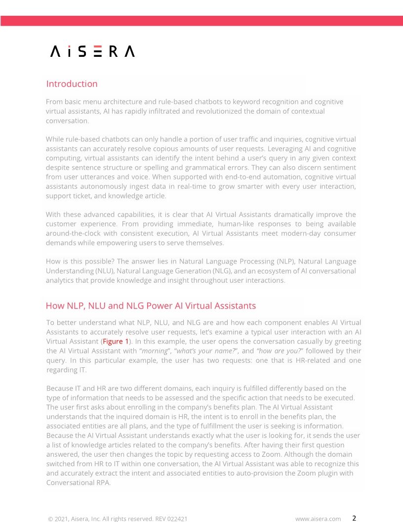 Deep Dive into Aisera's NLP