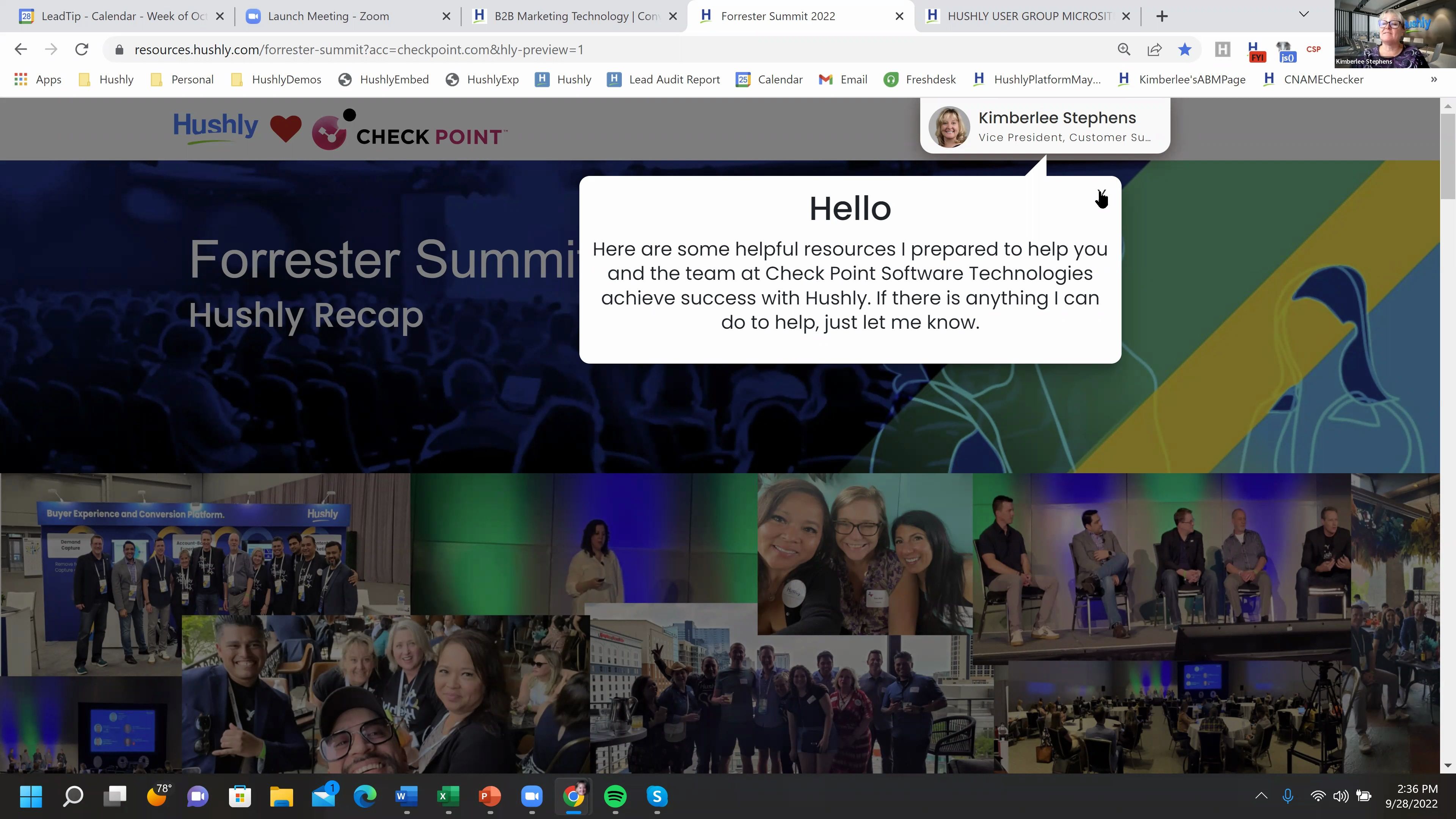 Hushly for Personalized Event Follow up & Customer Success Microsites