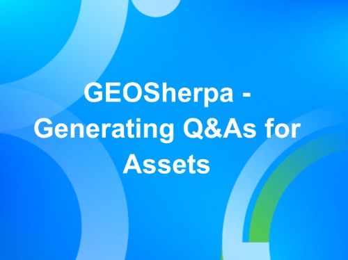 Generating Q&As for Personas in GEOSherpa