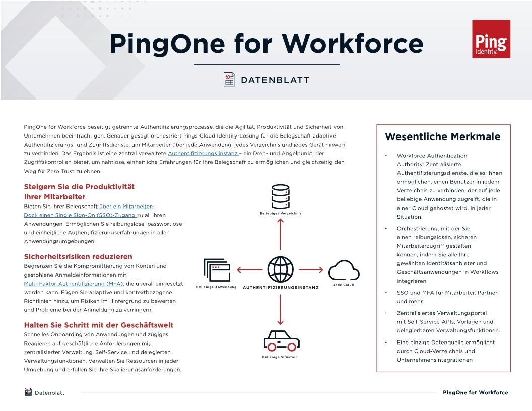 PingOne for Workforce