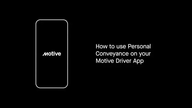 Drivers - How to use Personal Conveyance on your Motive Driver App