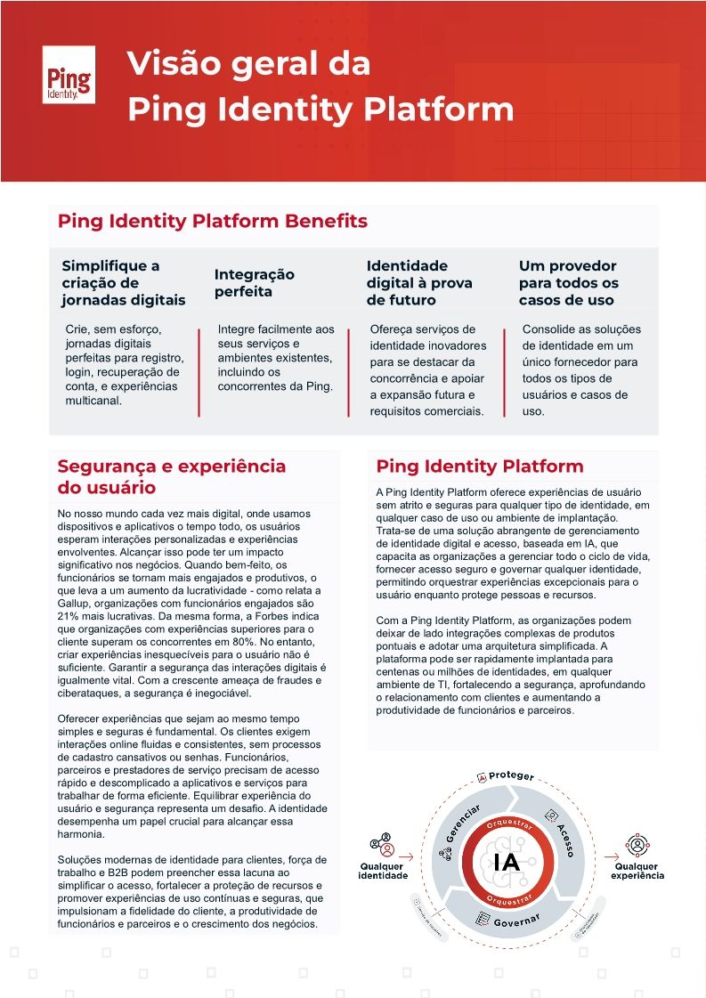 Visão geral da Ping Identity Platform