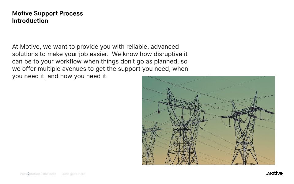 Motive Support Process Onboarding