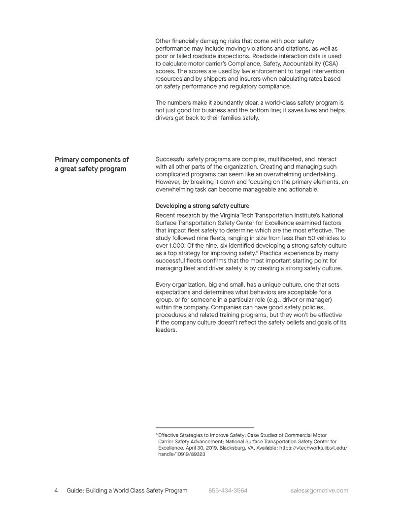 Building a World Class Safety Program A Guide for Fleet Managers