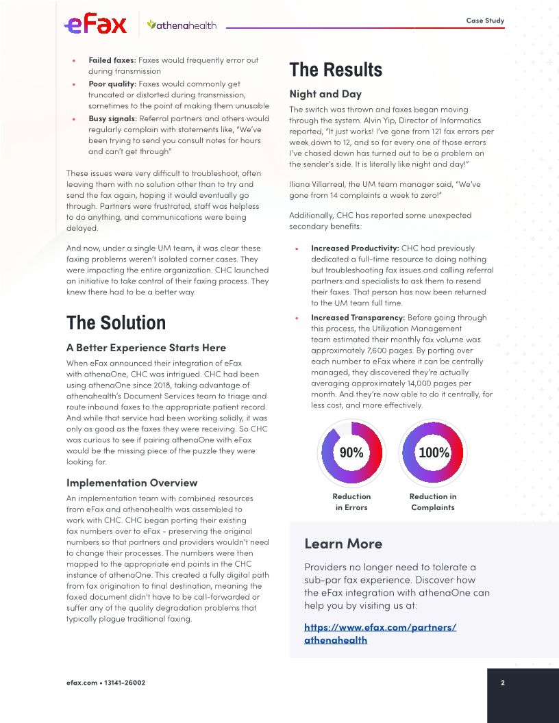 eFax&reg; Integration with athenaOne&reg; at Community Health Centers of the Central Coast (CHC)
