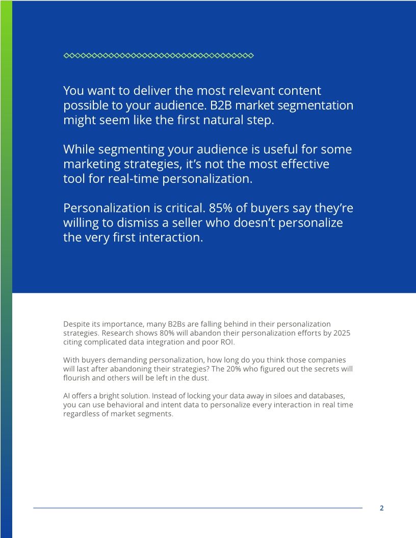 If You're Relying On B2B Market Segmentation You're Already Behind