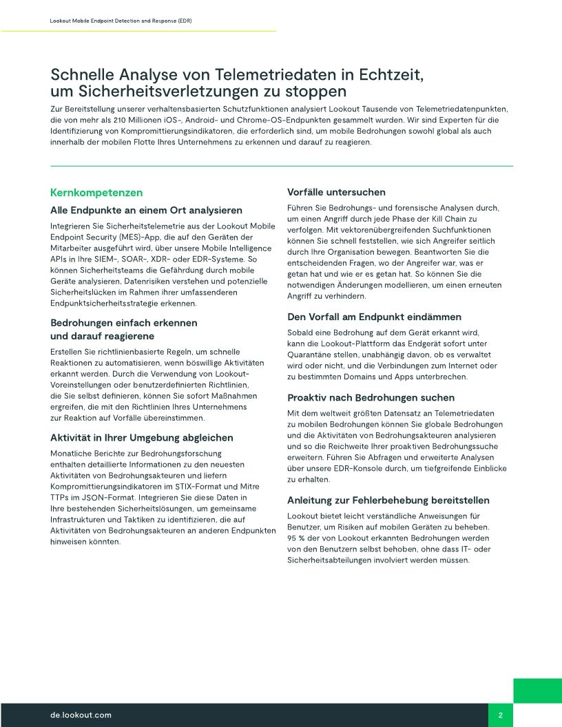 Lookout Mobile Endpoint Detection and Response (EDR): Sicherheitsteams erhalten bisher unentdeckte Einblicke in Sicherheitsbedrohungen