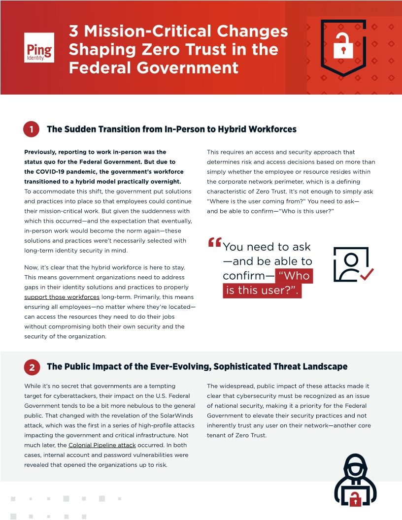 3 Mission-Critical Changes Shaping Zero Trust in the Federal Government