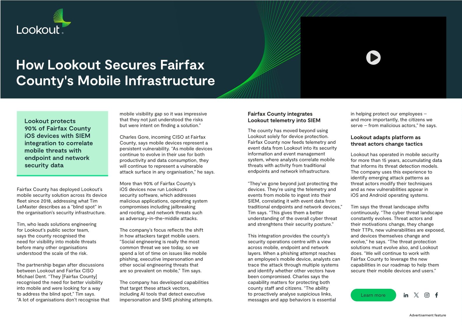 How Lookout Secures Fairfax County's Mobile Infrastructure