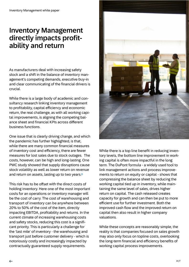 Profitability through Inventory Management: A new approach