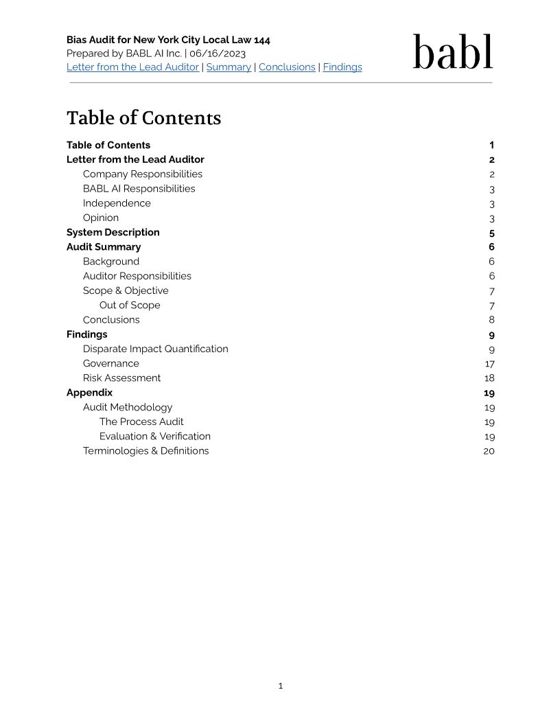 Eightfold Bias Audit Results