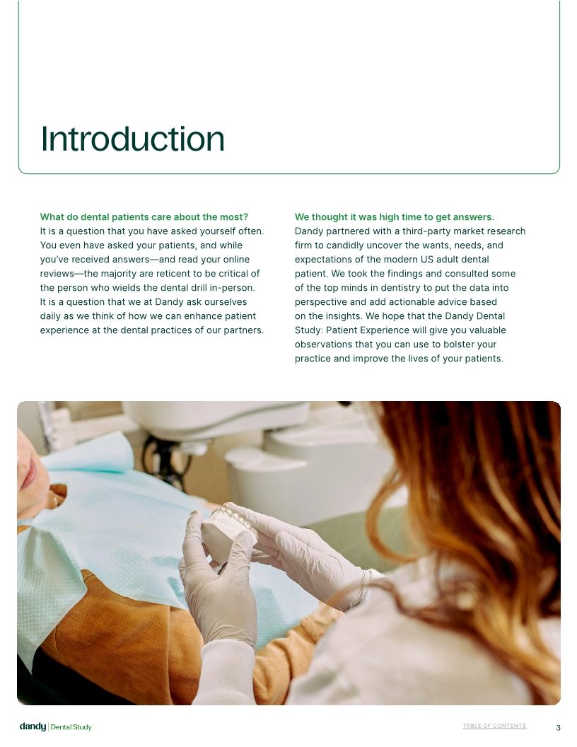 Dandy Dental Study Patient Experience