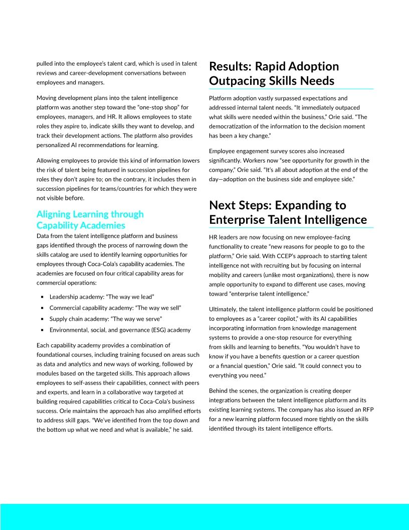 Coca-Cola Europacific Partners Addresses Skills Gaps with Enterprise Talent Intelligence