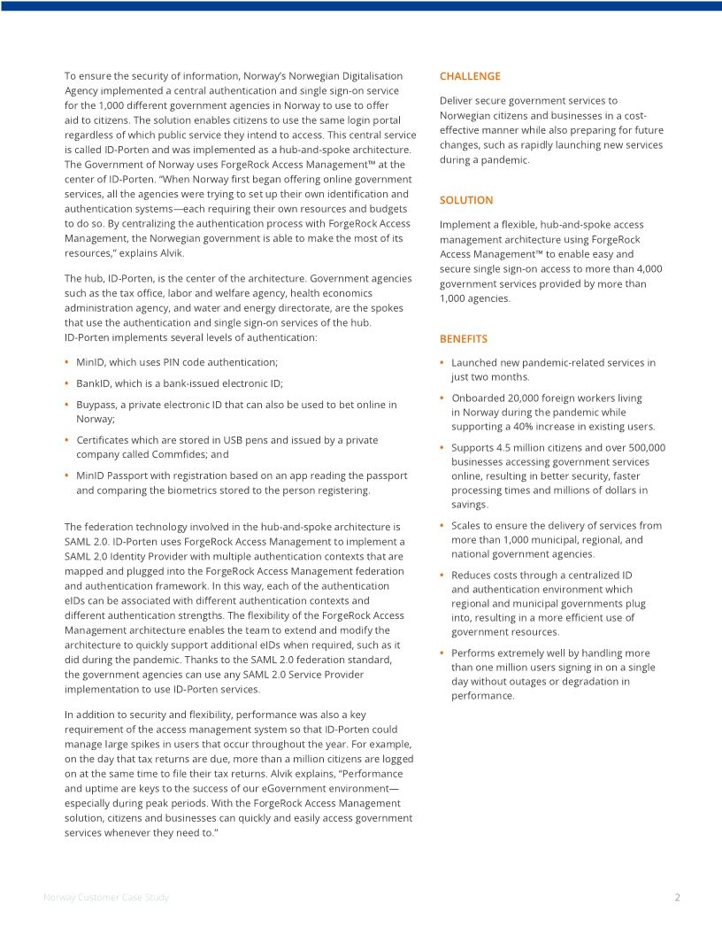 Government of Norway Customer Success Story