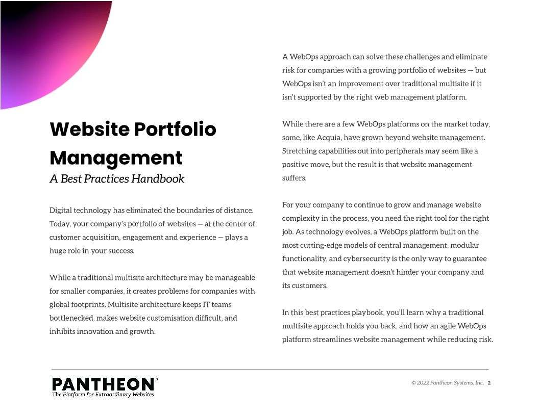 The Modern Organization’s Best Practices Guide for Managing a Multi-Website Ecosystem