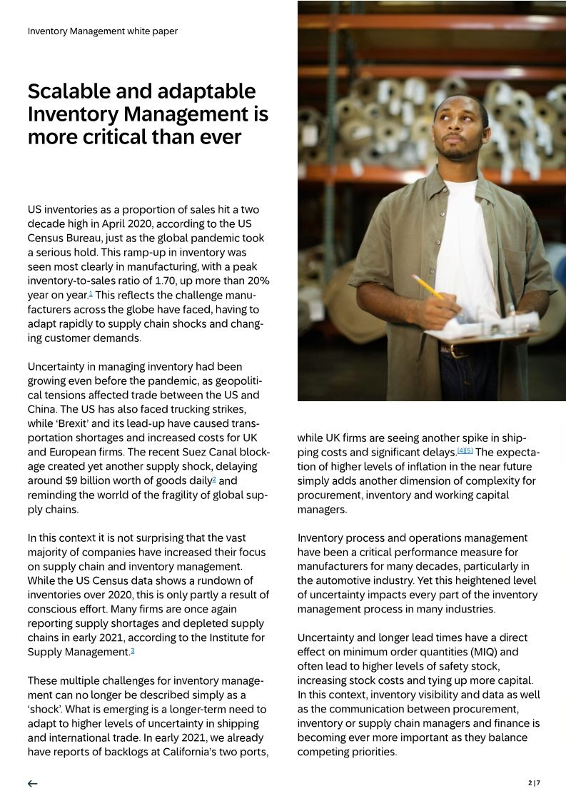 Profitability through Inventory Management: A new approach