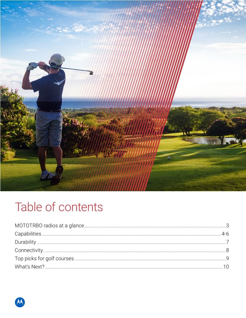 MOTOTRBO for golf course resorts and communities
