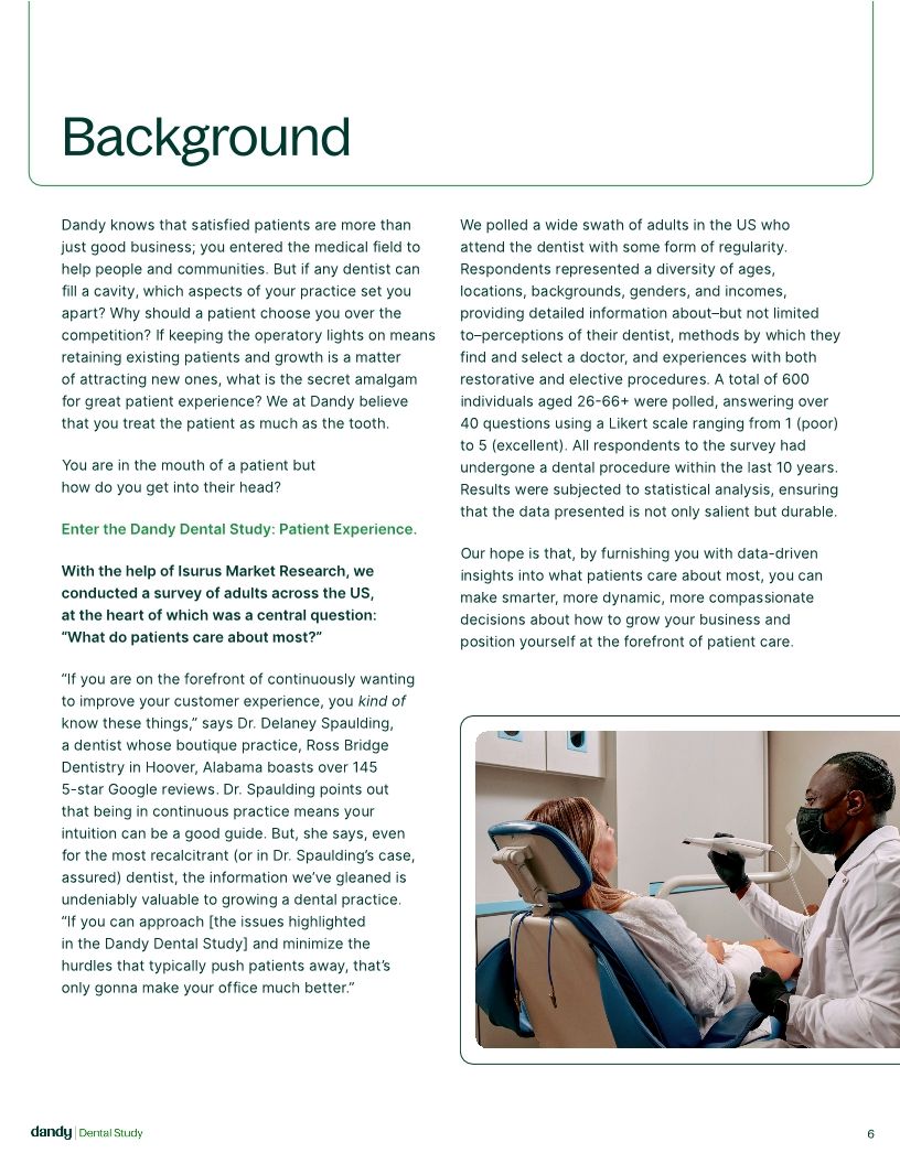 Dandy Dental Study Patient Experience
