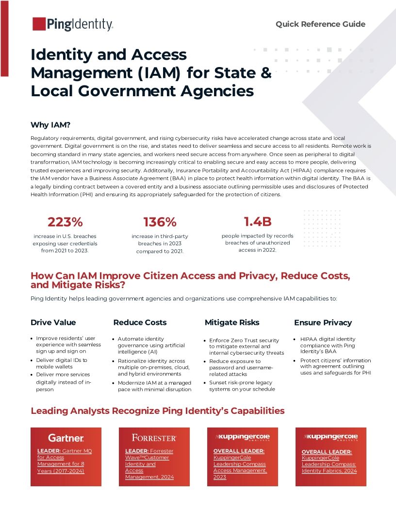 Identity and Access Management (IAM) for State and Local Government Agencies