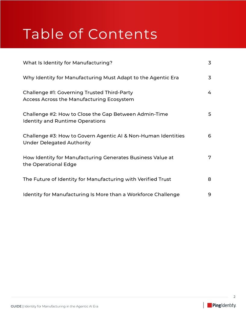 Identity for Manufacturing in the Agentic AI Era