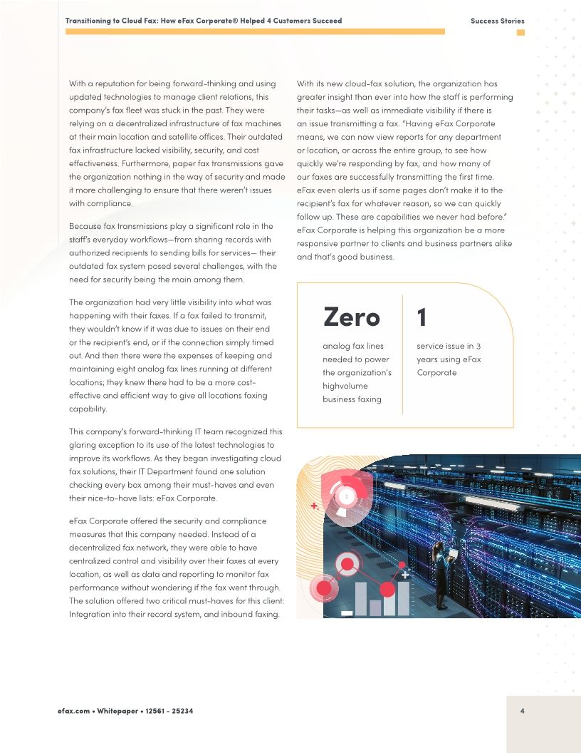 Transitioning to Cloud Fax: How eFax Helped 4 Customers Succeed